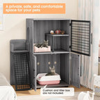 Cache-litière moderne double couche pour chat, cache-litière pour chat