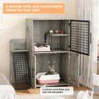 Cache-litière moderne double couche pour chat, cache-litière pour chat