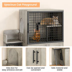 Cache-litière moderne double couche pour chat, cache-litière pour chat