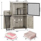 Cache-litière moderne double couche pour chat, cache-litière pour chat