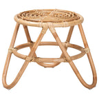 Table d'appoint en rotin marron naturel bohème moderne