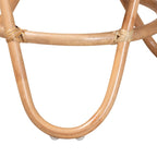 Table d'appoint en rotin marron naturel bohème moderne