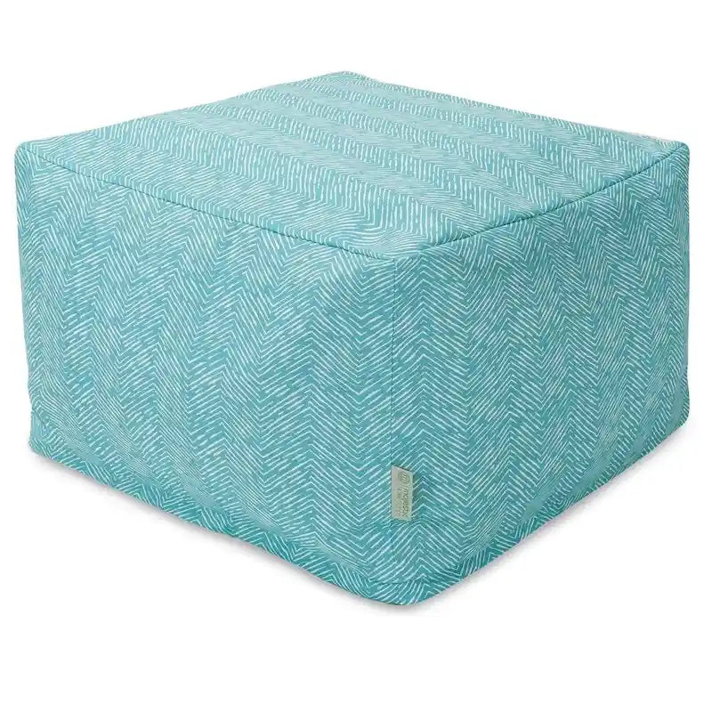 Majestic Home Goods Indoor Outdoor SouthWest Ottoman Pouf 27 in L x 27 in W x 17 in H