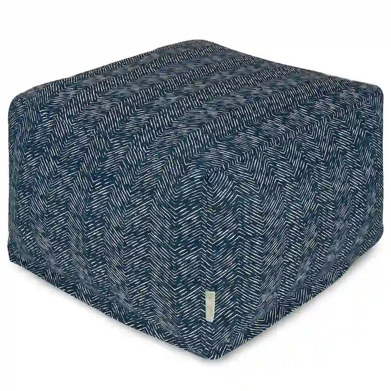 Pouf ottoman d'intérieur et d'extérieur style sud-ouest 68,5 cm L x 68,5 cm l x 43 cm H