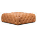 Ottoman en cuir cognac