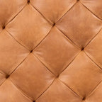 Ottoman en cuir cognac