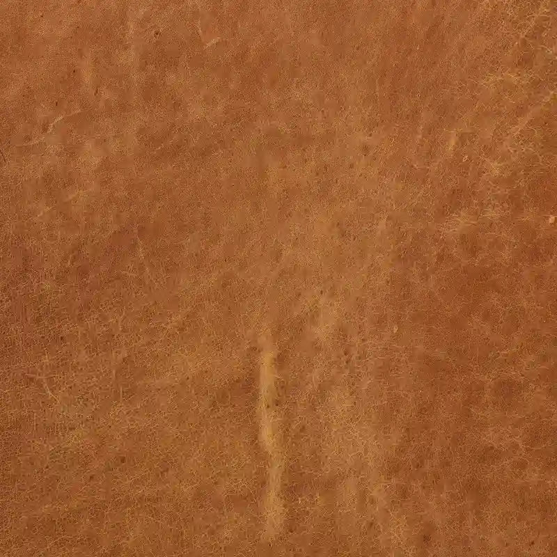 Ottoman en cuir cognac