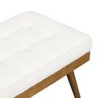 Banc en tissu – Assise capitonnée avec pieds en bois massif