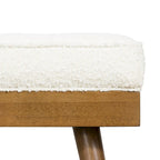 Banc en tissu – Assise capitonnée avec pieds en bois massif