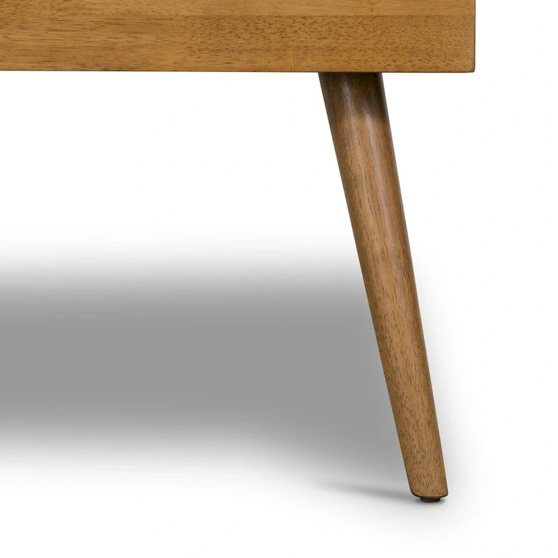 Banc en tissu – Assise capitonnée avec pieds en bois massif
