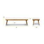 Banc en tissu – Assise capitonnée avec pieds en bois massif