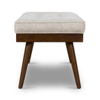 Banc en tissu – Assise capitonnée avec pieds en bois massif