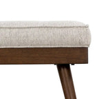 Banc en tissu – Assise capitonnée avec pieds en bois massif