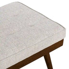 Banc en tissu – Assise capitonnée avec pieds en bois massif