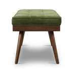 Banc en tissu – Assise capitonnée avec pieds en bois massif