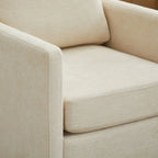 Fauteuil pivotant de style Mid-Century Modern, fauteuil pivotant à 360 degrés pour salon, chambre à coucher