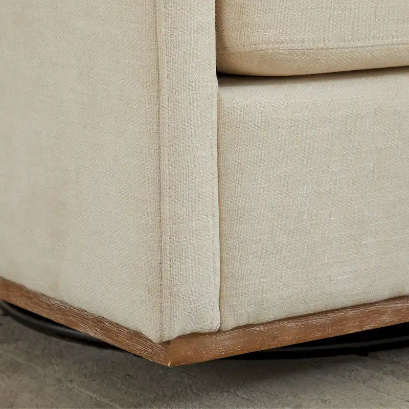 Fauteuil pivotant de style Mid-Century Modern, fauteuil pivotant à 360 degrés pour salon, chambre à coucher