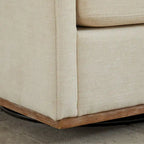 Fauteuil pivotant de style Mid-Century Modern, fauteuil pivotant à 360 degrés pour salon, chambre à coucher