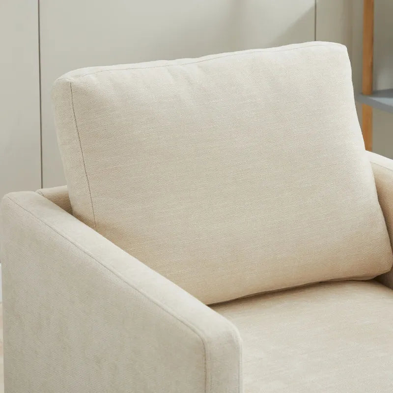 Fauteuil pivotant de style Mid-Century Modern, fauteuil pivotant à 360 degrés pour salon, chambre à coucher