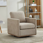 Fauteuil pivotant de style Mid-Century Modern, fauteuil pivotant à 360 degrés pour salon, chambre à coucher