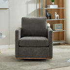 Fauteuil pivotant de style Mid-Century Modern, fauteuil pivotant à 360 degrés pour salon, chambre à coucher
