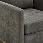 Fauteuil pivotant de style Mid-Century Modern, fauteuil pivotant à 360 degrés pour salon, chambre à coucher