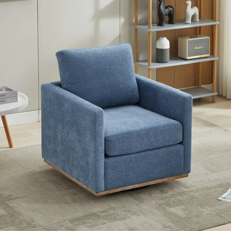 Fauteuil pivotant de style Mid-Century Modern, fauteuil pivotant à 360 degrés pour salon, chambre à coucher
