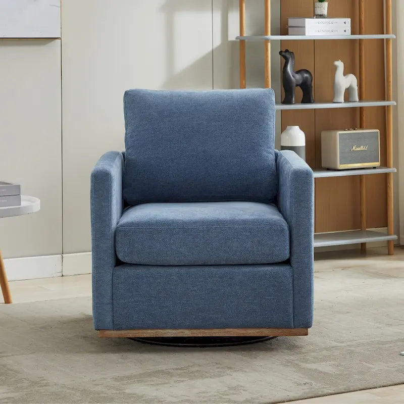 Fauteuil pivotant de style Mid-Century Modern, fauteuil pivotant à 360 degrés pour salon, chambre à coucher