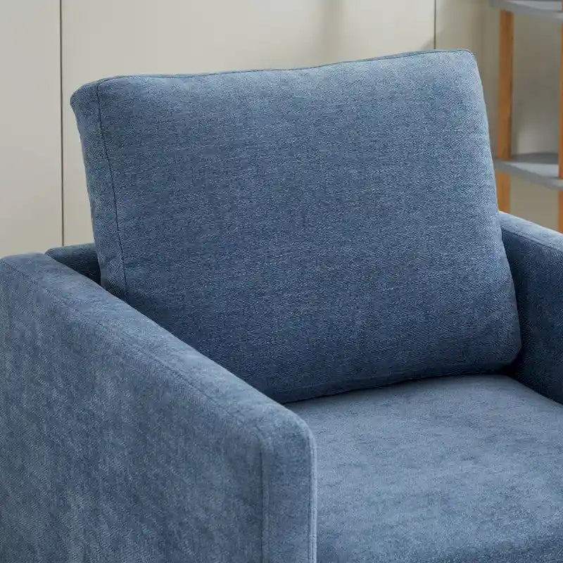 Fauteuil pivotant de style Mid-Century Modern, fauteuil pivotant à 360 degrés pour salon, chambre à coucher