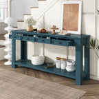 Console/Table de canapé avec tiroirs de rangement et étagère inférieure