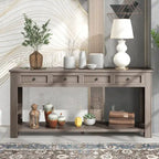 Console/Table de canapé avec tiroirs de rangement et étagère inférieure