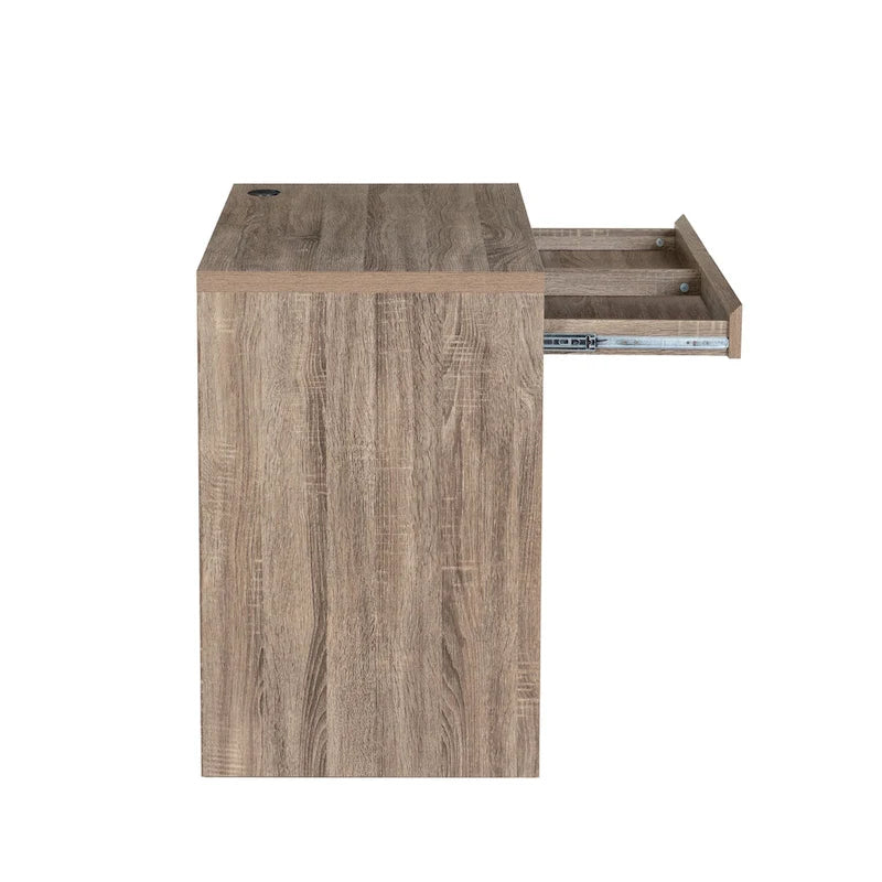 Bureau Mission gris à deux tiroirs
